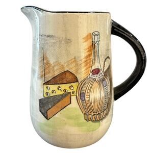Capri by Royal Sealy wine and cheese pitcher vintage